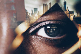 Auge Spiegelung Stadt